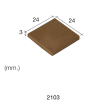 Aedes Ars Black Tile 24 x 24 x 3 (Pack of 25 Tiles)