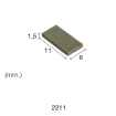 Aedes Ars Small Black Tile 6 x 11 x 1.5 (Pack of 300 Tiles)