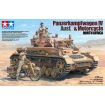 Tamiya 1/35 Scale German Tank Panzerkampfwagen IV Ausf.F & Motorcycle Set "North Africa" Model Kit
