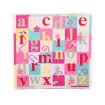 Pink Alphabet Rug for 12th Scale Dolls House