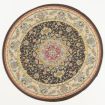 Ebony-Ray Victorian Round Rug for 12th Scale Dolls House