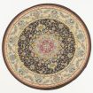 Ebony-Ray Victorian Round Rug for 12th Scale Dolls House