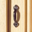 Two Black Tudor Style Black Door Handles for 12th Scale Dolls House