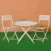 White Table & Two Chairs for 12th Scale Dolls House