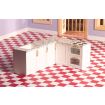Dolls House Emporium 1/12 Scale Unpainted L Shape All in One Kitchen