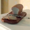 Bread, Knife and Board for 12th Scale Dolls House