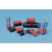 Peco Trunks (4) Suitcases (6) & Trolley Sack Truck (2) OO Gauge