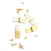4 Brass Hinges With Pins for 12th Scale Dolls House