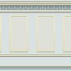 Blue Grey Panelling Wallpaper for 1/12 Scale Dolls House