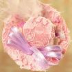 Pink Hat With Lace & Feather Trim for 12th Scale Dolls House