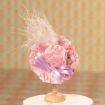 Pink Hat With Lace & Feather Trim for 12th Scale Dolls House