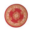 Rich Red Circular Rug 150mm for 12th Scale Dolls House