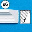Cornice Painted White Pack of 6 for 12th Scale Dolls House