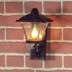 12V Black Outside Wall Light for 12th Scale Dolls House