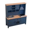 Shaker Style Blue Pine All In One Kitchen System for 12th Scale Dolls House