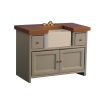 Grey/ Pine Shaker Style Sink Unit for 12th Scale Dolls House