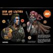 AK Interactive Skin and Leather Colours Paint Set