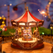 Rolife Classic Carousel Music Box Wooden Model Kit