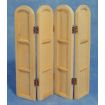 Bare Wood Screen 4-Panel for 12th Scale Dolls House