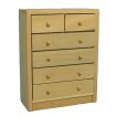 Bare Wood Chest Of Drawers for 12th Scale Dolls House