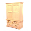 Bare Wood Blanket Cupboard for 12th Scale Dolls House