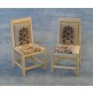 Barewood Cushioned Dining Chairs for 12th Scale Dolls House