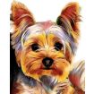 Figured'Art Yorkshire Terrier Printed Cross Stitch Kit