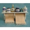 Long Bath Shelf & Towels for 12th Scale Dolls House