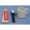 Toothbrush, Paste and Mug Set for 12th Scale Dolls House