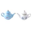 Two Modern Floral Teapots for 12th Scale Dolls House