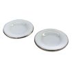 White and Gold Dinner Plates, 12 pack for 12th Scale Dolls House