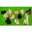 Miniature 12 Assorted Rabbits for 12th Scale Dolls House