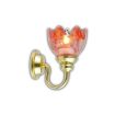 12V Lily Wall Lamp With Red Shade for 12th Scale Dolls House