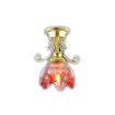 12V Lily Ceiling Light Red Shade for 12th Scale Dolls House