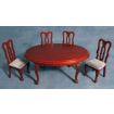 Oval Dining Table and 4 Chairs for 12th Scale Dolls House