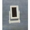 White Swivel Mirror for 12th Scale Dolls House