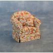 Floral Armchair for 12th Scale Dolls House