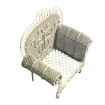 White Garden Armchair for 12th Scale Dolls House