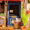 Rolife Corner Bookstore DIY Miniature Dollhouse Kit