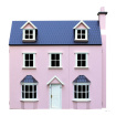 Painted Pink Pippin Cottage 12th Scale Ready to Assemble Dolls House