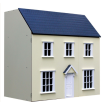 Painted Cream Vellow Cottage 12th Scale Ready to Assemble Dolls House Kit