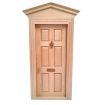 Wooden Front Door w/ Knocker, Handle & Letterbox for 12th Scale Dolls House