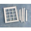 White Wooden 12 Pane Window for 12th Scale Dolls House