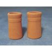 Small Round Chimney Pots, 2 Pack for 12th Scale Dolls House