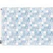 Embossed Antique Blue Mediterranean Wall/ Floor Tiles Card for 12th Scale Dolls House
