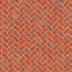Embossed Red Brick Herringbone for 12th Scale Dolls House