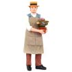Resin Gardener Figure for 12th Scale Dolls House