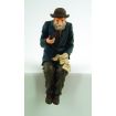 Resin Sitting Grandfather Figure for 12th Scale Dolls House