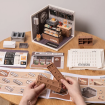 Rolife Daily Golden Wheat Bakery Plastic DIY Miniature Dollhouse Kit 
