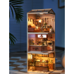 Rolife Cozy Living Lounge Plastic DIY Miniature Dollhouse Kit 